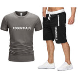 Fog Fear Of God T Shirt & Shorts 2 Piece Set Men'S Summer T-Shirt Sports Short Sleeve Casual