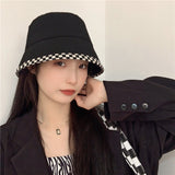 Vintage Check Bucket Hat Bucket Hat Sun Shade
