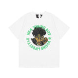 Vlone T Shirt Printed Large V Plus Size Retro Sports Short Sleeve Male Half Sleeve Vlone