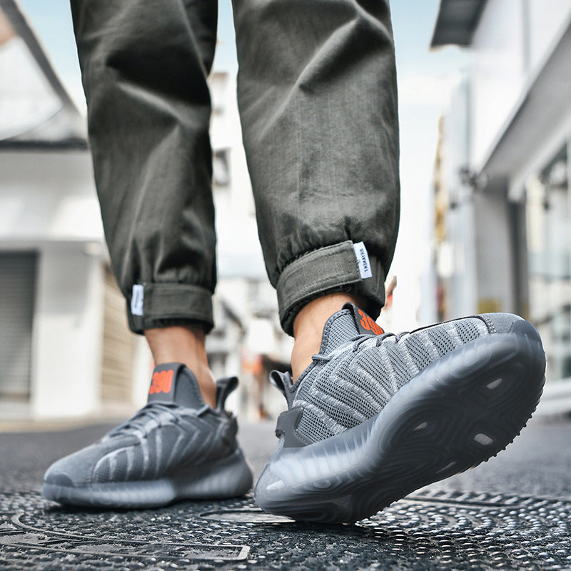 Men's Sneaks & Athletic Jogging Shoes Summer Fly-Kit Mesh Sneakers Trendy Fashion Casual Shoes for Men