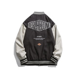 Man Fall Outfis Retro Alphabet Embroidered Baseball Uniform Coat Loose Jacket