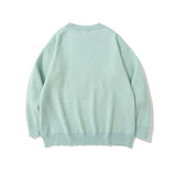 Men Sweater Cartoon Lamb Embroidered Knitwear Men's Long Sleeve Pullover