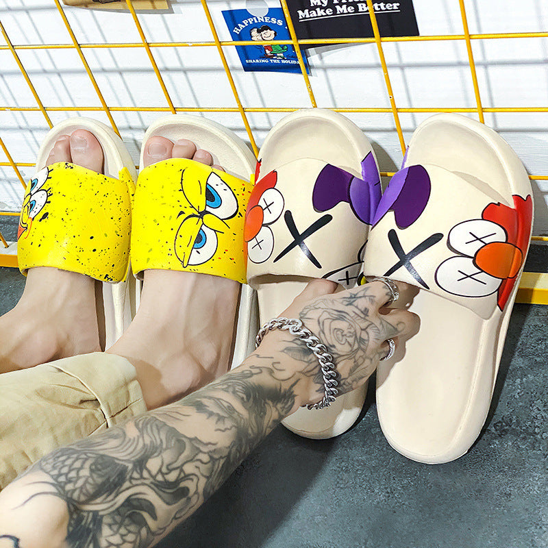 Mens Slide Summer Men'S Shoes Breathable Beach Slippers