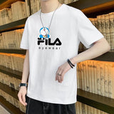 Men T-Shirts Printed Loose Half Sleeve