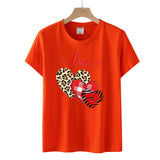 Valentine's Day T Shirt Short-Sleeved Men's and Women's Letter Printed T-shirt Top