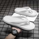 Flip Flops Men's Outdoor Non-Slip Thick Bottom Wear-Resistant Flip-Flops Couple Extra Large Size Sandals Summer Outerwear