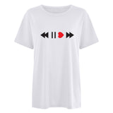 Valentine's Day T Shirt Casual T-shirt Short Sleeve Love Printed T-shirt