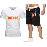 Vlone T Shirts & Shorts 2 Piece Set Summer Trendy Shorts Men'S Casual