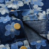 Children Jean Jackets Denim Jacket Spring and Autumn Long Sleeve Print