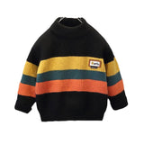 Toddler Boys Sweater Spring and Autumn Colorful Striped Sweater Sweater