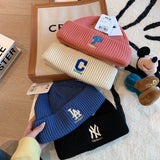 Yankee and Dogers Winter Hat Autumn and Winter Fashion Letter Embroidery Woolen Cap