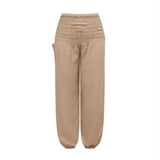 Coachella Music Festival Outfits Solid Color Loose-Fitting Large Size Casual Breathable Pants