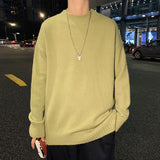 Men's Sweatshirt Fall Winter Men Sweater Solid Color plus Size Men's Clothing Men's Loose