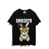 Moschino T Shirt Teddy Bear Pattern Quick-Drying Loose Short Sleeve