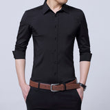 Men Shirts Long Sleeve Anti-Wrinkle