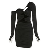 Music Festivals Rave Outfits Dress Winter Women's Clothing Fashion Sexy Cutout Slim Dress