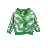 Toddler Boys Jackets Boys' Cardigan Plaid Sweater Coat Knitted