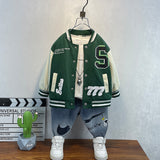 Toddler Boys Jackets Kids' Coat Spring and Autumn Baseball Uniform