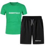 Fog Fear Of God T Shirt & Shorts 2 Pieces Set Summer Men'S Short Sleeve T-Shirt Shorts Casual