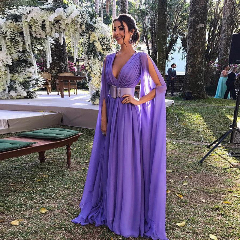 Mauve Dress Bridesmaid Women Summer Dress Sexy Elegant Purple plus Size Long Dress