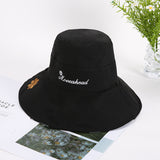 Women Bucket Hat Big Brim Double-Sided Sun Protection Sun Hat