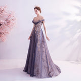 Mauve Dress Bridesmaid Purple Dinner Party Performance Show Wedding Dress Evening Gown