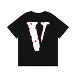 Vlone T Shirt Large V Short Sleeve High Street Men And Women Couple Half Sleeve