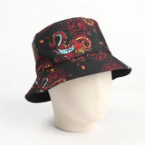 Bucket Hat Fishing Cap Cotton Print Fisherman Hat Hat Printed Cartoon Outdoor Travel Cap