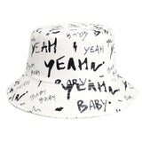 Bucket Hat Fishing Cap Cotton Print Fisherman Hat Fashion Colorful Letter Printing Sun Hat