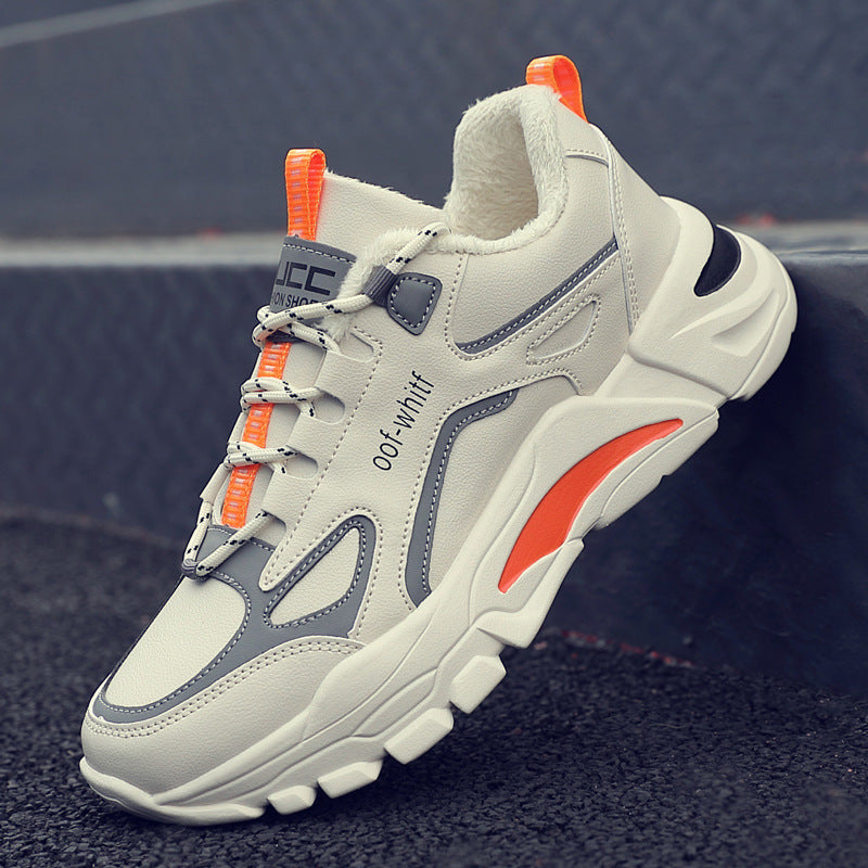 Men's Sneaks & Athletic Jogging Shoes Men's Shoes Winter Men's Fashionable Sports Shoes Casual Fleece and Thick Warm