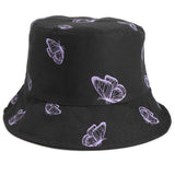 Bucket Hat Fishing Cap Cotton Print Fisherman Hat Female Summer Street Print