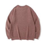 Men Sweater Cartoon Bear Jacquard Sweater Men's Autumn Loose Pullover