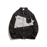Man Fall Outfis Autumn Color Matching Casual Workwear Jacket Boys Loose Top Coat
