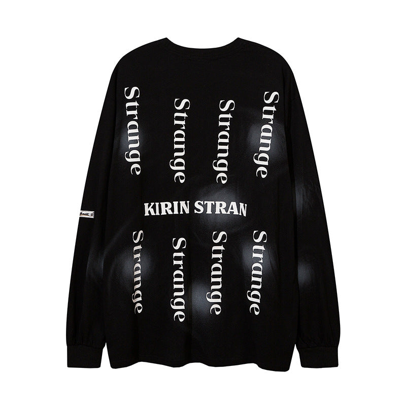 Man Fall Outfits Sweater Oversize Casual Fashion Brand Long Sleeve T-shirt for Men