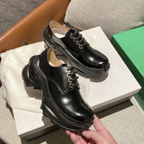Women Black Dress Shoes Spring Leather Shoes
