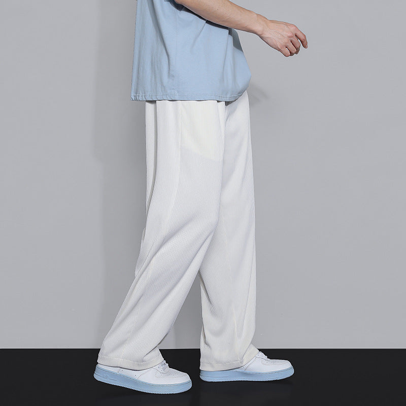 Men's Pants Summer Casual Pants Baggy Straight Trousers
