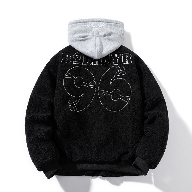 Varsity Jacket Winter Coat Women Hooded Jacket Men