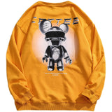 Crew Neck Sweatshirts for Men Men's Clothing Hip Hop Printed Crew Neck Sweatshirt Male Casual Pullover