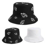 Bucket Hat Fishing Cap Cotton Print Fisherman Hat Female Summer Street Print