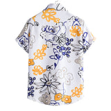 Camp Collar Shirt Beach Printed Shirt Short Sleeve Loose