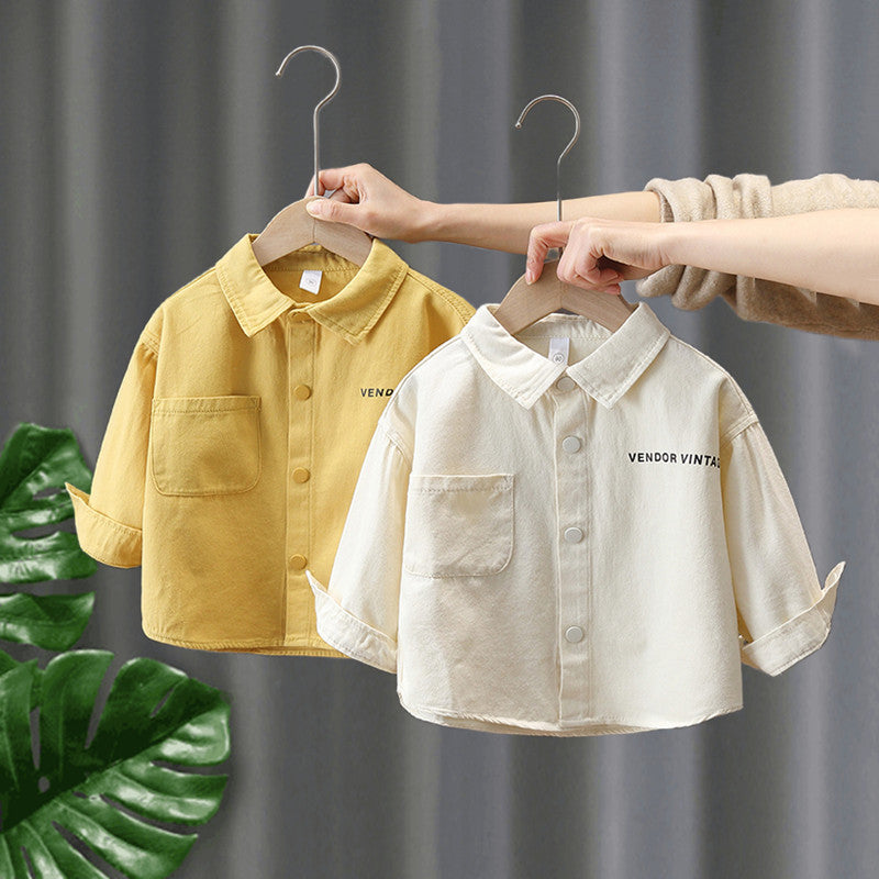 Toddler Boys Sweater Boys' Shirt Autumn Clothing Long Sleeve Jacket