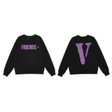 Vlone Sweatshirt Green Large V Round Neck Sweater Loose Casual