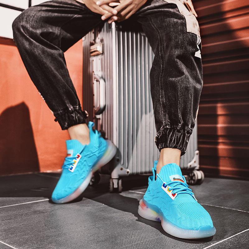 designer Sneaker Shoes Summer Breathable Casual Fashion Sports Solid Color Men's Shoes