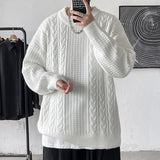 Men's Sweatshirt Fall Winter Men's round Neck Sweater Loose