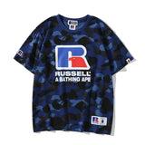 Bathing Ape T Shirt Summer Camouflage Short Sleeve T-shirt