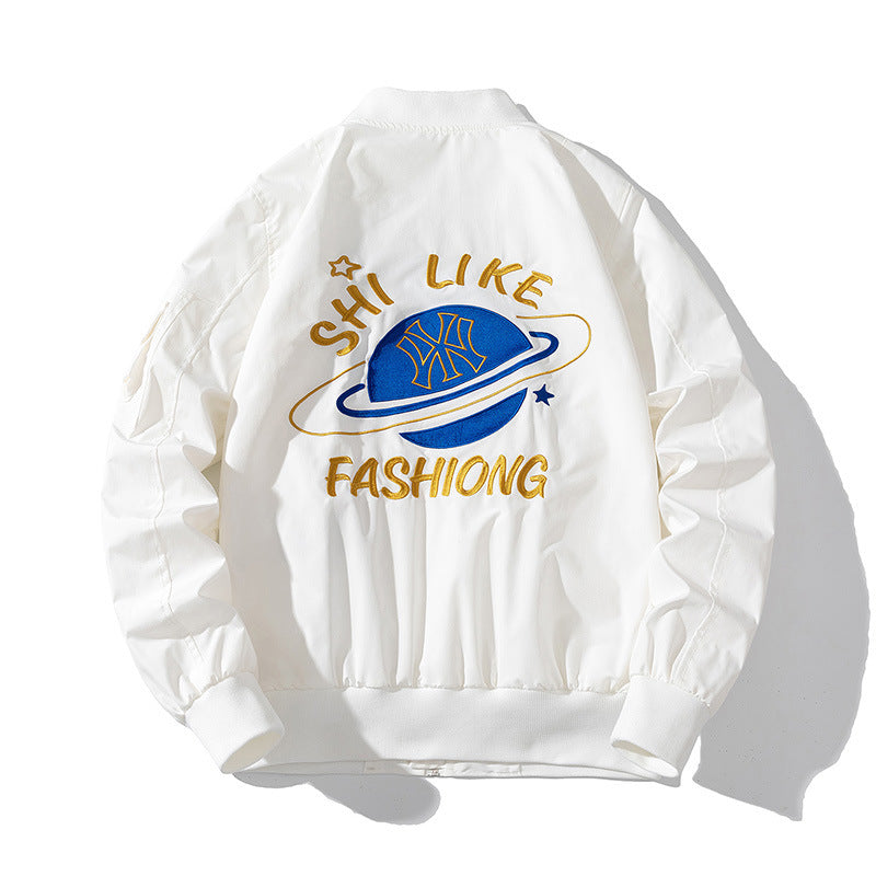 Varsity Jacket Spring Embroidery Hip Hop Baseball Uniform Jacket Coat