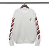 Off White Sweatshirts Fall/Winter Arrow Print Round-Neck Pullover