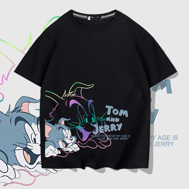 Tom And Jerry T Shirt Cat And Mouse Half Sleeve