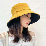 Women Bucket Hat Bucket Hat Sun Protection Double-Sided