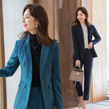 Interview Suit Women Autumn Striped Suit Women's Suit Pants Suit